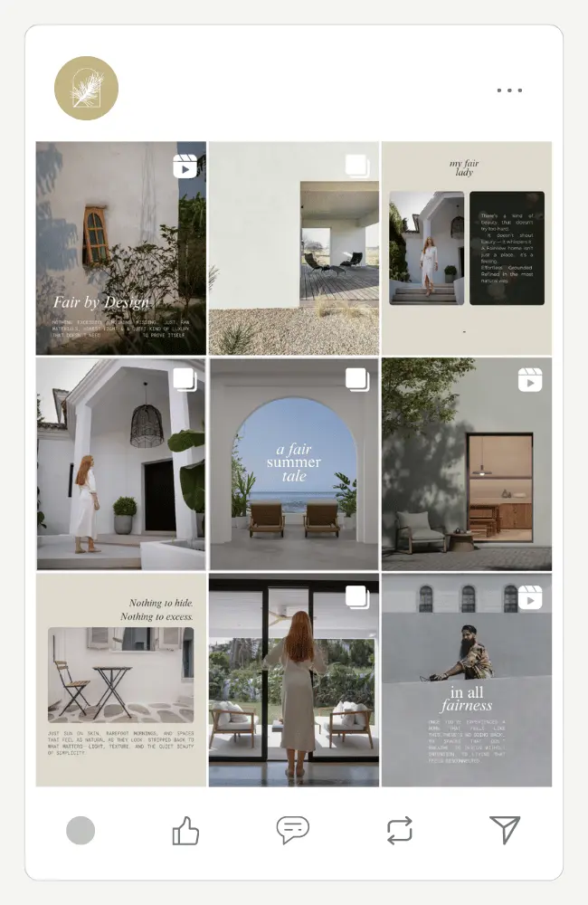 Fairview Collections social media feed